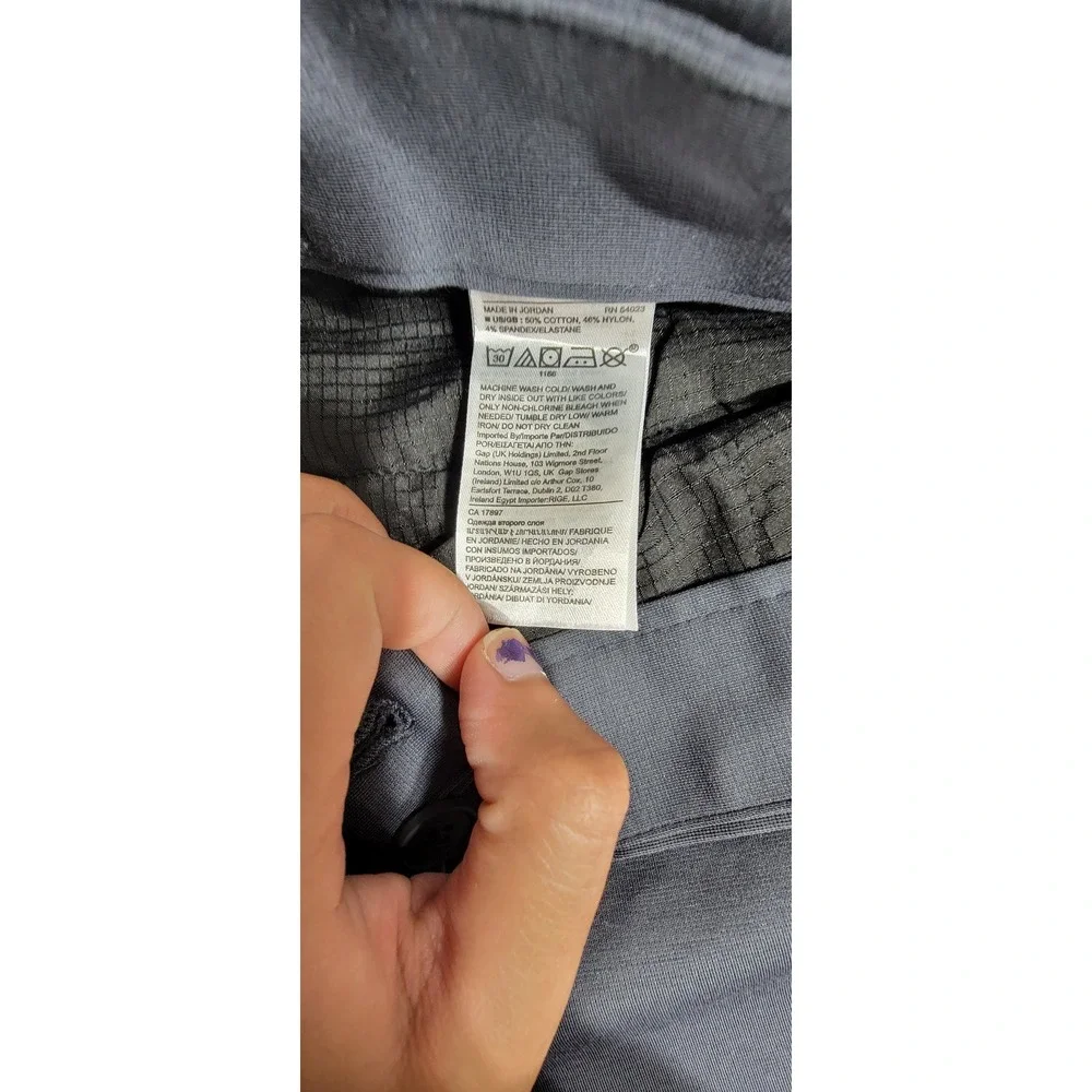 Banana Republic Slim Fit Tech Pants Mens 33x32 Slate Blue Stretch Chino